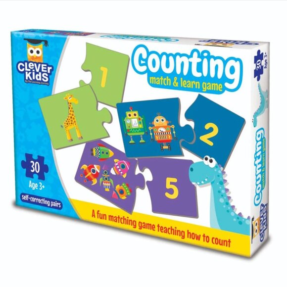 New Clever Kids Counting Matching Game Puzzle Educational Learning Toy Numbers - Picture 1 of 11